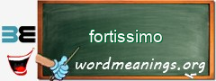 WordMeaning blackboard for fortissimo